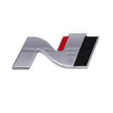 Hyundai N Logo Metal Car Rear Sticker Trunk Emblem Badge Decal