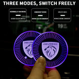 2pcs Peugeot Logo Car Water Coasters 7-color LED Light Cup Mat Holder