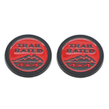 2pcs Jeep Trail Rated 4x4 Metal Car Body Side Fender Sticker Decal Auto Rear Emblem Badge
