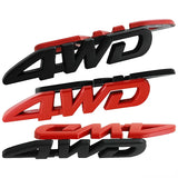 Car Styling 3D 4WD Metal Zinc Alloy RearTrunk Fender Adhesive Badge Body Tailgate Displaceme Emblem for RAV4 Accessories