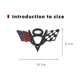 Chevrolet V8 Flag Metal Car Rear Sticker Decal Auto Trunk Emblem Badge