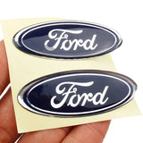 58x22mm Ford Epoxy Aluminum Car Steering Wheel Emblem Sticker Decal