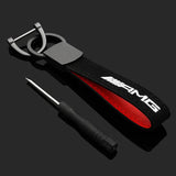 Mercedes Benz AMG Metal Suede Car Keychain Auto Key Ring Pendant