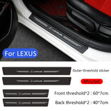Lexus Carbon Fiber Car Door Threshold Scratch Proof Sticker Decal