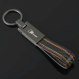 Audi RS Sline Car Logo Leather Keychain Key Ring