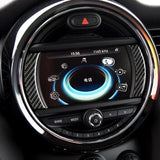Car Interior Navigation Screen Stickers Carbon Fiber Decals for Mini Cooper