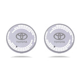 2pcs Toyota Logo Car Water Coasters 7-color LED Light Cup Mat Holder