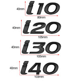 Hyundai I10 I20 I30 I40 Metal Car Rear Sticker Decal Auto Trunk Letter Emblem Badge