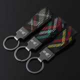 Audi S2 Logo Metal Oxford Webbing Car Keychain Key Holder Pendant