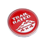 Jeep Trail Rated 4x4 Metal Car Rear Sticker Decal Auto Body Side Emblem Badge