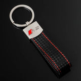 Audi RS Sline PU Leather Metal Car Keychain