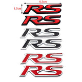 1Pair Car Side Sticker Auto Rear Trunk Badge RS Logo for Honda Fit City Civic HRV CRV Beat Accord Odyssey Insight Elysion