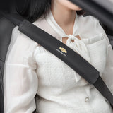 2pcs 33cm Chevrolet Logo Suede Car Seat Safety Belt Pads Shoulder Protection Cover
