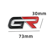 Car Trunk Front Grille Badge Side Emblem Sticker for Toyota GR Logo Auto Whole Body Decal Exterior Accessories