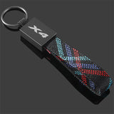 BMW X1 X2 X3 X4 X5 X6 X7 Metal Oxford Webbing Car Keychain Pendant Auto Key Chain Holder
