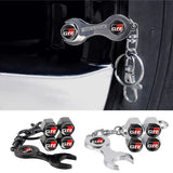 4pcs/set Toyota GR Logo Car Air Valve Stem Cap Auto Tyre Valve Covers with Wrench