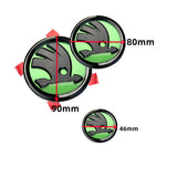 3pcs Skoda ABS Car Front Hood Emblem Rear Badge Sticker Steering Wheel Decal