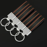 Audi Sline Car Logo Leather Keychain Keyring Holder Pendant