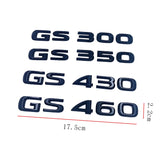 For GS300 GS350 GS430 GS460 Shinny Black Silver Car Styling Sticker Fender Body Trunk Emblem Auto Unique Decal Accessories