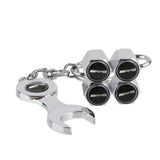 4pcs/set Mercedes Benz AMG Logo Car Air Valve Stem Cap Auto Tyre Valve Covers with Wrench