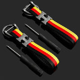 Audi RS Sline Car Logo Nylon Webbing Keychain Key Rings Pendant