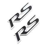 1Pair Car Side Sticker Auto Rear Trunk Badge RS Logo for Honda Fit City Civic HRV CRV Beat Accord Odyssey Insight Elysion