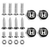 4pcs/set Honda Logo Stainless Steel Car License Plate Bolts