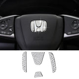 Diamond Car Styling steering wheel Emblem Sticker for Honda