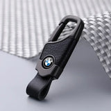 BMW Metal Leather Car Keychian Key Ring Holder
