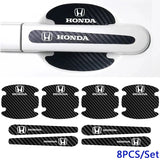 Honda Carbon Fiber Car Door Bowl Handle Anti-collision Protective Stickers Scratches Film