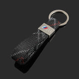BMW M Power Car Logo Oxford Webbing Keychain Keyring