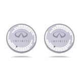 2pcs Infiniti Logo Car Water Coasters 7-color LED Light Cup Mat Holder
