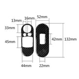 2pcs Carbon Fiber Car Window Lifting Key Panel Decorative Stickers Cover for Mini Cooper