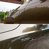 Audi Turbo Sline ABS Car Fender Emblem Sticker Badge Side Decals