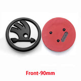 80/90mm ABS Skoda Car Front Hood Emblem Rear Badge Sticker Steering Wheel Decal