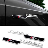 Audi Turbo Sline ABS Car Fender Emblem Sticker Badge Side Decals