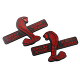 2pcs Ford Shelby ABS Car Body Fender Side Sticker Decal Emblem Badge
