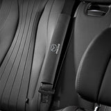 2pcs 33cm Mazda Logo Suede Car Seat Safety Belt Pads Shoulder Protection Cover
