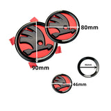 4pcs Skoda ABS Car Front Hood Emblem Rear Badge Sticker Steering Wheel Decal