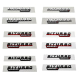 1Pair Mercedes Benz BITURBO 4MATIC 2017-2021 ABS Car Rear Sticker