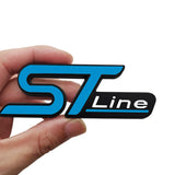 10x3.5cm Ford ST Line Metal Car Side Sticker Trunk Emblem Badge Decal