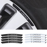 4pcs/set 9cm Lincoln Aluminum Alloy Car Wheel Rim Tyre Sticker
