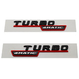 1Pair Mercedes Benz TURBO 4MATIC 2017-2021 ABS Car Rear Sticker