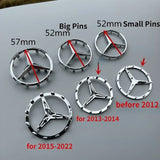 52/58mm ABS Car Steering Wheel Emblem with Pins for Mercedes Benz W166 W212 W213 W246 W176 W177 W205 C180 C63 W167