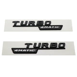 1Pair Mercedes Benz TURBO 4MATIC 2017-2021 ABS Car Rear Sticker