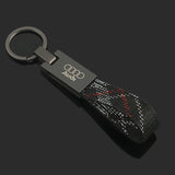 Audi Logo Oxford Webbing Metal Car Keychain