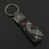 Mercedes Benz AMG Logo Oxford Webbing Car Key Chain Holder Keyring Pandant