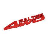 Jeep 4WD Full Time Metal Car Rear Sticker Decal Auto Body Fender Side Emblem Badge