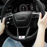 Audi A6L 19-22 Sline Logo Metal Car Steering Wheel Emblem Badge Decal Sticker