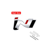Hyundai iN Logo Metal Car Front Grille Emblem Badge Rear Sticker Decal